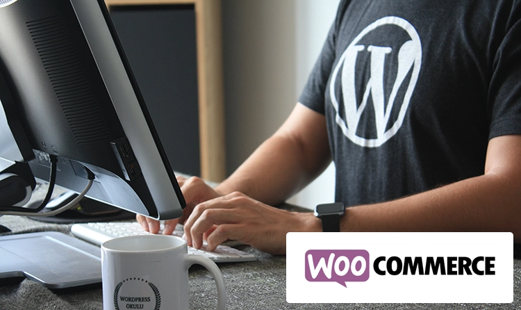 Man working on a computer on WooCommerce |